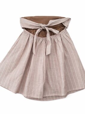 Women’s Taupe Stripe Tie-Waist Romper
